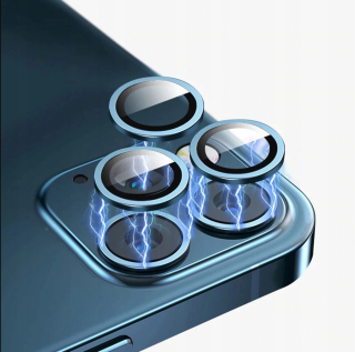 Iphone 13 Pro Max, hybrid tvrzené černé sklo objektivu, hliníkový rám - 3 kusy