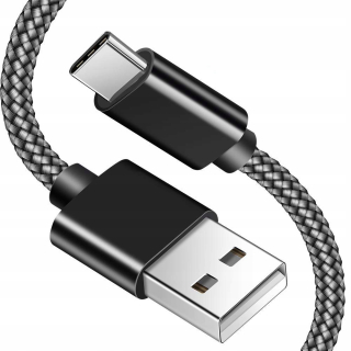 Dlouhý nabíjecí a datový nylonový kabel USB-C pro zařízení USB 3.1 s konektorem