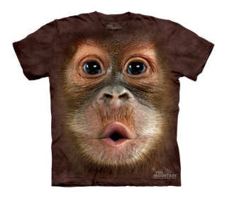 Tričko 3D potisk - krátký rukáv - Big Face Baby Orangutan - The Mountain / děti