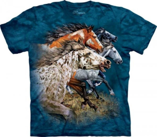 Tričko 3D potisk - Find 13 Horses, koně - The Mountain