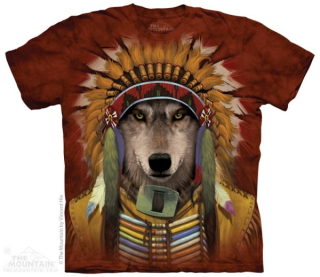 Tričko 3D potisk - Wolf Spirit Chief, vlk - The Mountain
