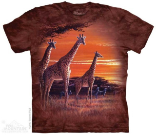 Tričko 3D potisk - Sundown, žirafy - The Mountain