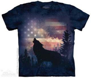 Tričko 3D potisk - Patriotic Howl, vlk - The Mountain