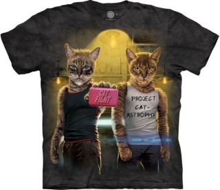 Tričko 3D potisk - Cat Fight, kočky - The Mountain
