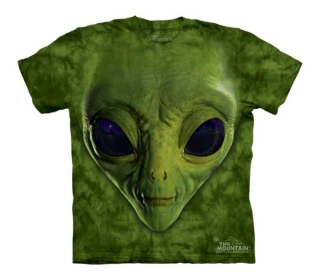 Tričko 3D potisk - Green Alien Face, mimozemšťan - The Mountain / děti