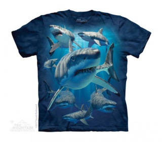 Tričko 3D potisk - Great Whites, žraloci - The Mountain / děti