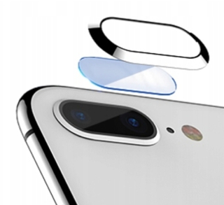 Iphone 7 Plus / 8 Plus, hybrid tvrzené sklo objektivu, hliníkový rám