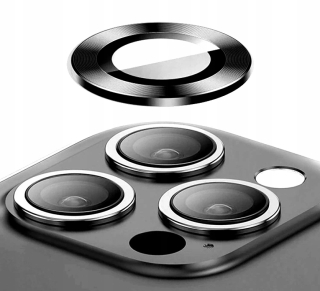 Iphone 13 / 13 Mini, hybrid tvrzené černé sklo objektivu, hliníkový rám - 2 kusy