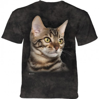 Tričko 3D potisk - Striped Cat Portrait, kočka - The Mountain