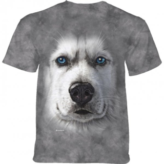 Tričko 3D potisk - Big Face Siberian Husky, pes - The Mountain