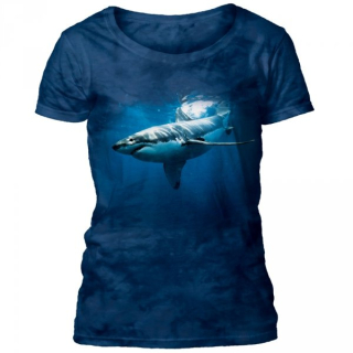 Tričko 3D potisk - Deep Blue Shark, žralok - The Mountain / pro ženy