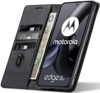 Motorola Moto Edge 30 Neo, magnetické kožené pouzdro s klopkou sheep skin z měkké ovčí kůže